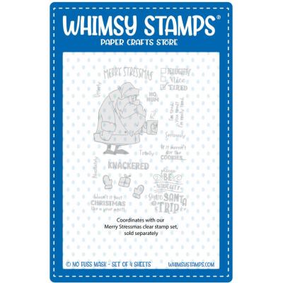 Whimsy Stamps NoFuss Masks - Merry Stressmas